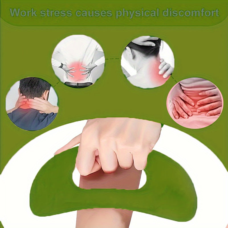 Body Gua Sha Massage Tool with Handle, Larger Guasha Tool for Back Neck Face Leg Massage,, Remove