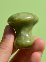 Natural Green Quartz Facial Massager Roller – Mushroom Shape Eye & Neck Beauty Tool