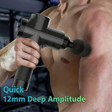 Portable Deep Tissue Massage Gun for Back & Neck – Powerful Muscle Recovery Fitness Tool