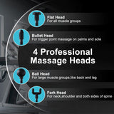 Fascia Massage Gun with Extended Handle – Portable Deep Tissue Body Massager for Neck, Shoulders, Back & Legs