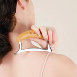 Premium Stainless Steel Fascia Knife with Natural Bamboo Handle – Deep Body Gua Sha Massage, Comfortable Grip, Home & Spa Use