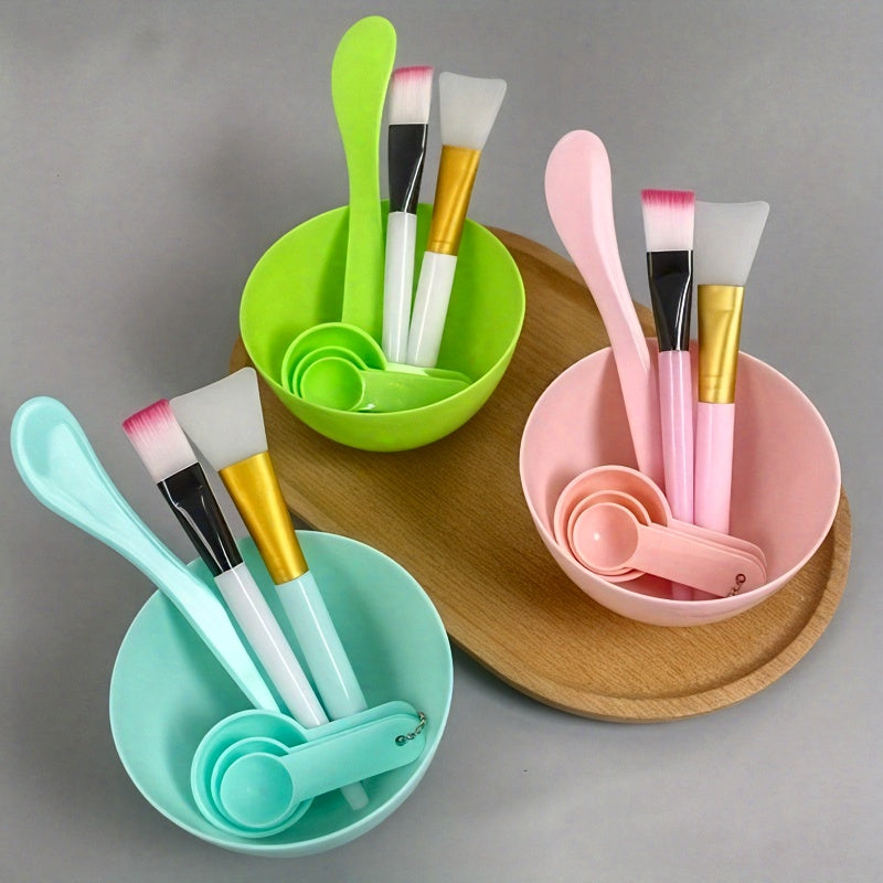 Face Mask Mixing Bowl Set, 6 In 1 DIY Facemask Mixing Tool Kit, Facial Mask Bowl Stick Spatula Silicone Face Mask Brush Soft Face Brushes Spoons